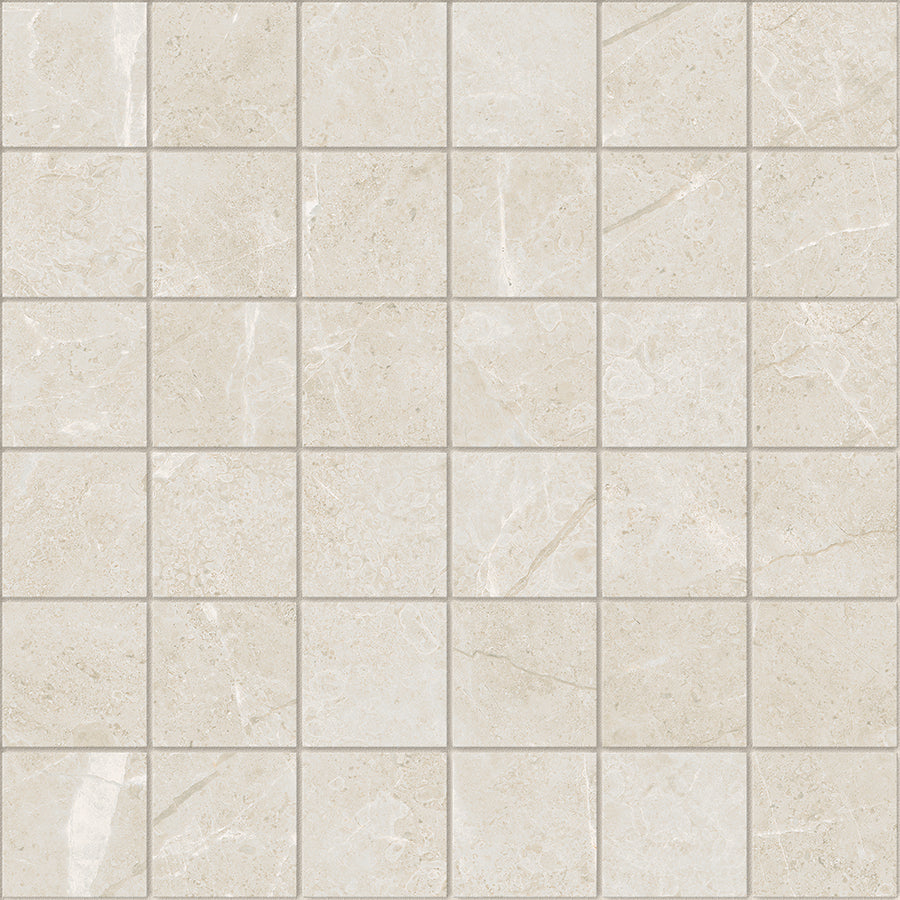 Anatolia - Mosaïque de porcelaine Torino Avorio mate 2" x 2"