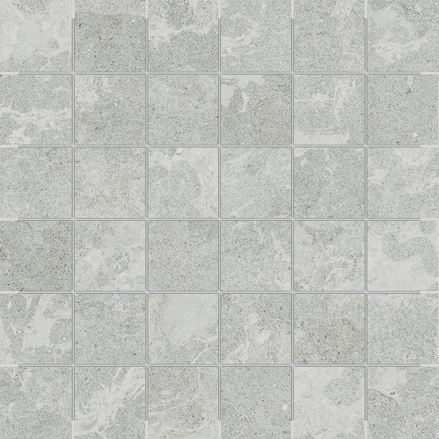 Anatolia - Mosaïque de porcelaine Veneta Grigio mate 2" x 2"