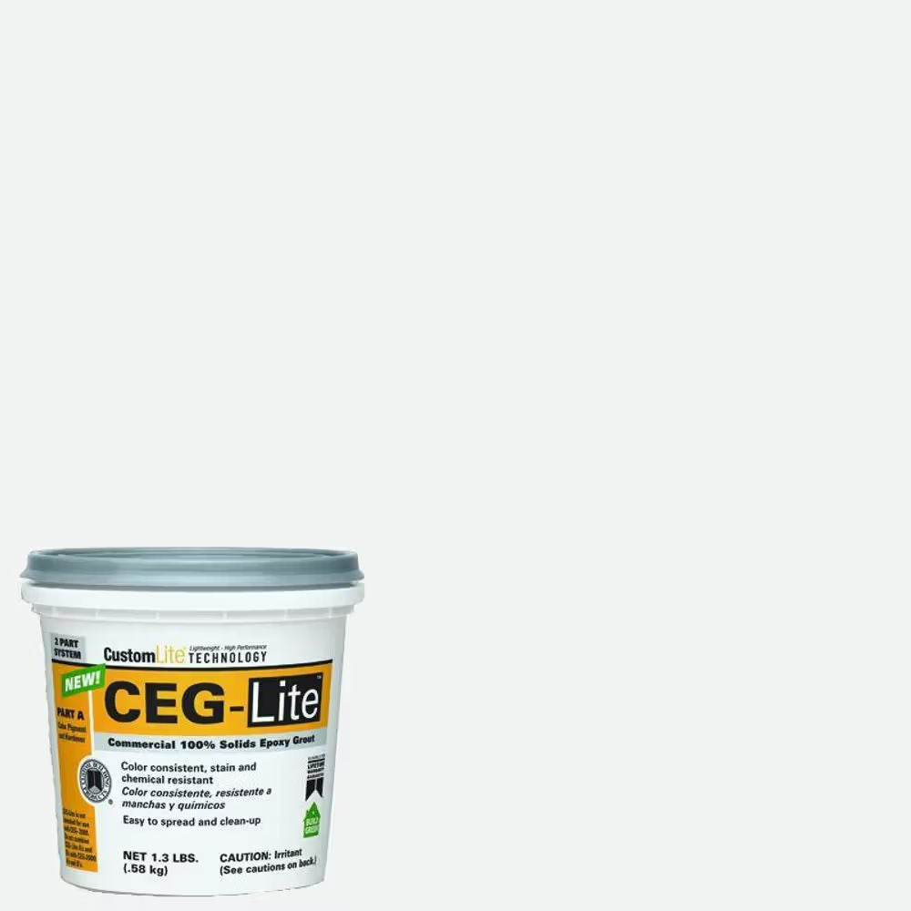 Custom Building Products - Coulis commercial époxy 100% solides partie A Ceg-Lite #640 Arctic White 1.3 lb ||LWCEG640AT-EA