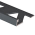 Prova - Bordure de tuile plate, Noir satiné - 1/4" x 8'