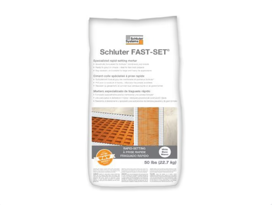 Schluter FAST-SET Specialty Fast Setting Mortar - White 50 lb (SKU: SETF50W)
