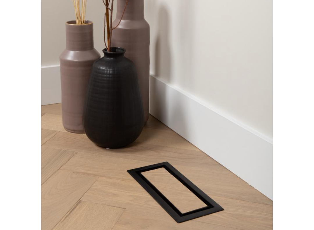 Fittes Aria - 4" x 10" - Ventilation Hatch with Lite Matte Black Frame ||LITE4X10BLK