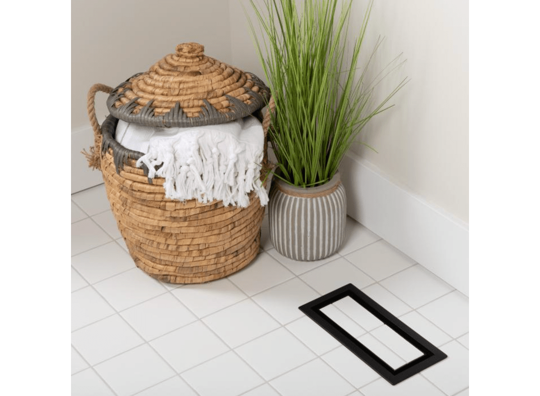 Fittes - 4" x 10" - Trappe de ventilation avec cadre Lite Matte Black ||LITE4X10BLK - Ceramed