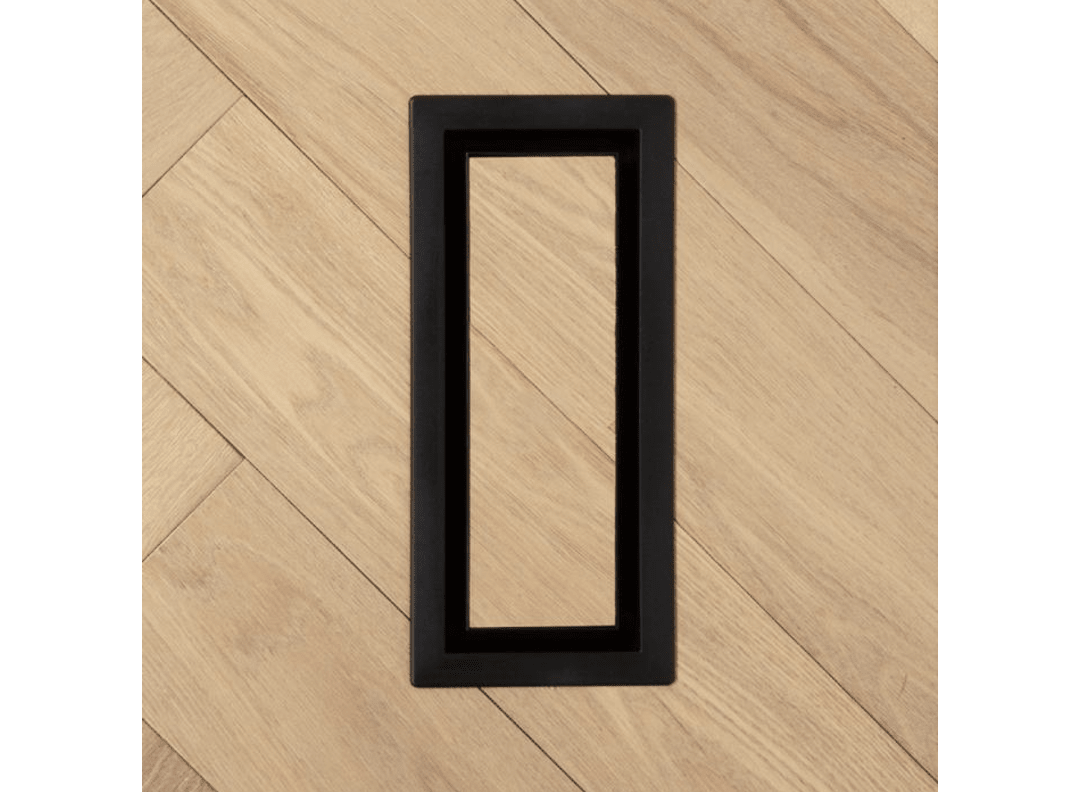 Fittes - 4" x 10" - Trappe de ventilation avec cadre Lite Matte Black ||LITE4X10BLK - Ceramed
