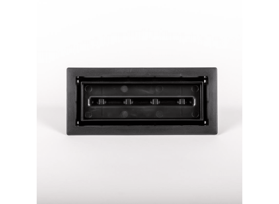 Fittes - 4" x 10" - Trappe de ventilation avec cadre Lite Matte Black ||LITE4X10BLK - Ceramed