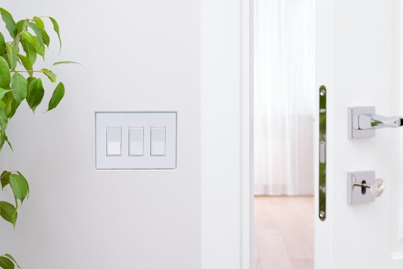 Fittes - Boîtier d'interrupteur pour cloison sèche pour 3 interrupteurs blanc satiné