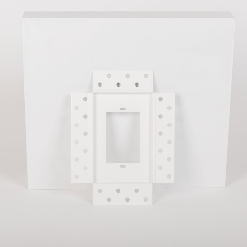 Fittes - Boîtier d'interrupteur pour cloison sèche pour 5 interrupteurs blanc satiné