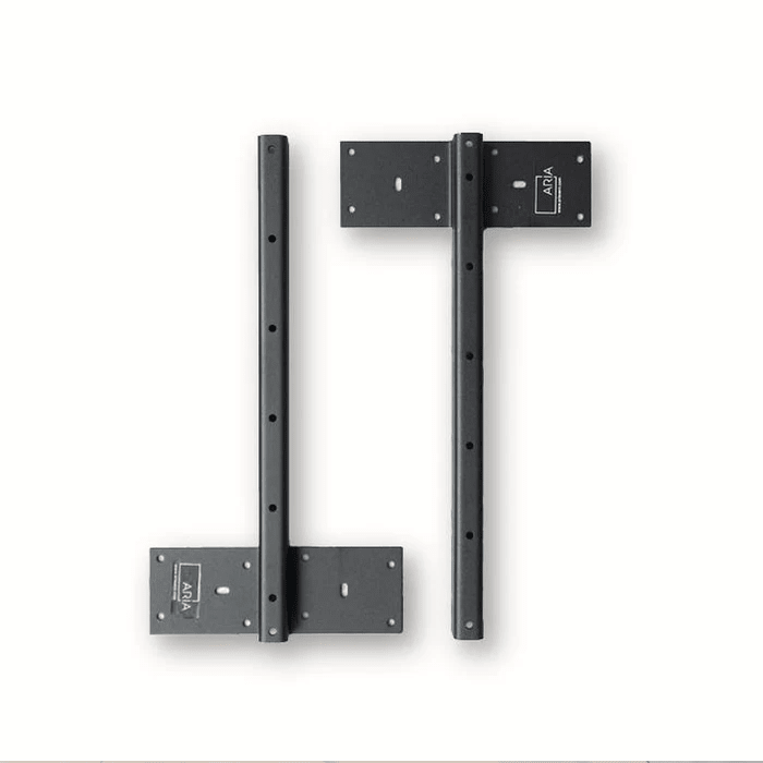 Fittes - Ensemble de support structurel pour banc de douche flottants Luxe Noir Mat 12"