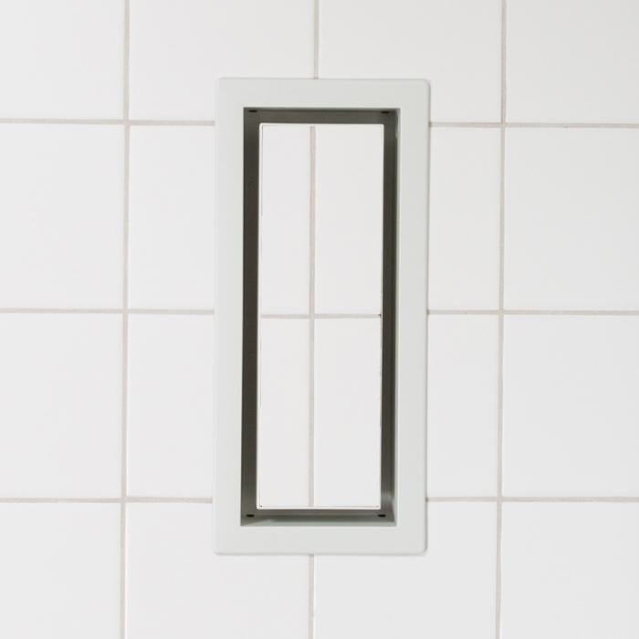 Fittes - Trappe de ventilation avec cadre Lite Cotton White 3" x 10"