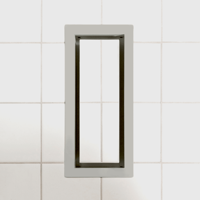Fittes - Trappe de ventilation avec cadre Lite Warm Grey 4" x 10"