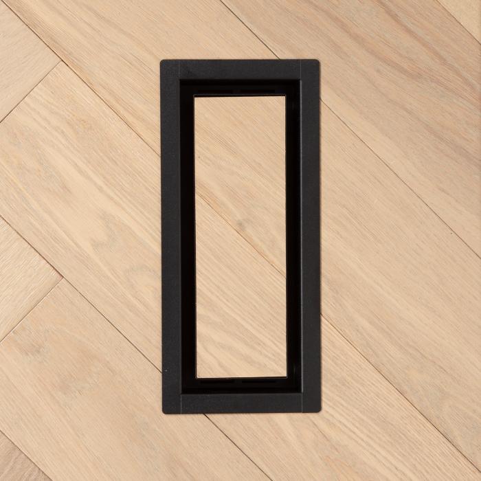 Fittes - Trappe de ventilation avec cadre OG Matte Black 4" x 10"
