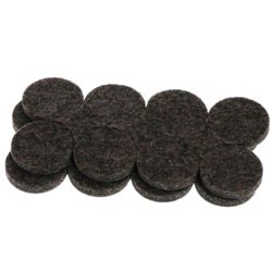 Flexi-Felt - Disque de feutre foncé adhésif à résistance industrielle 1" (paquet de 16)