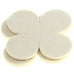 Flexi-Felt - Tampons en feutre blanc adhésif de force industrielle 1 1/2" (paquet de 8)