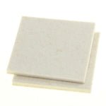 Flexi-Felt - Tampons en feutre blanc adhésifs de force industrielle 3" x 3" (paquet de 2)