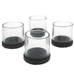 Flexi-Felt - Tube transparent avec feutre blanc 1" à 1 1/4" (paquet de 100)