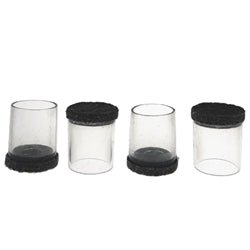 Flexi-Felt - Tube transparent avec feutre blanc 3/4" (paquet de 4)