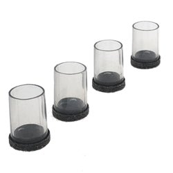Flexi-Felt - Tube transparent avec feutre de mélange de laine blanche 5/8" (paquet de 4)