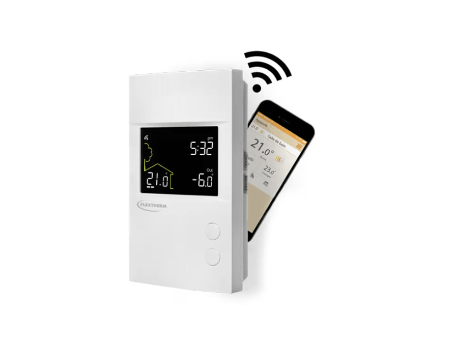 Flextherm Thermostat Concerto Connect WIFI programmable à distance 120V/240V avec DDFT ||FLP55 - Ceramed
