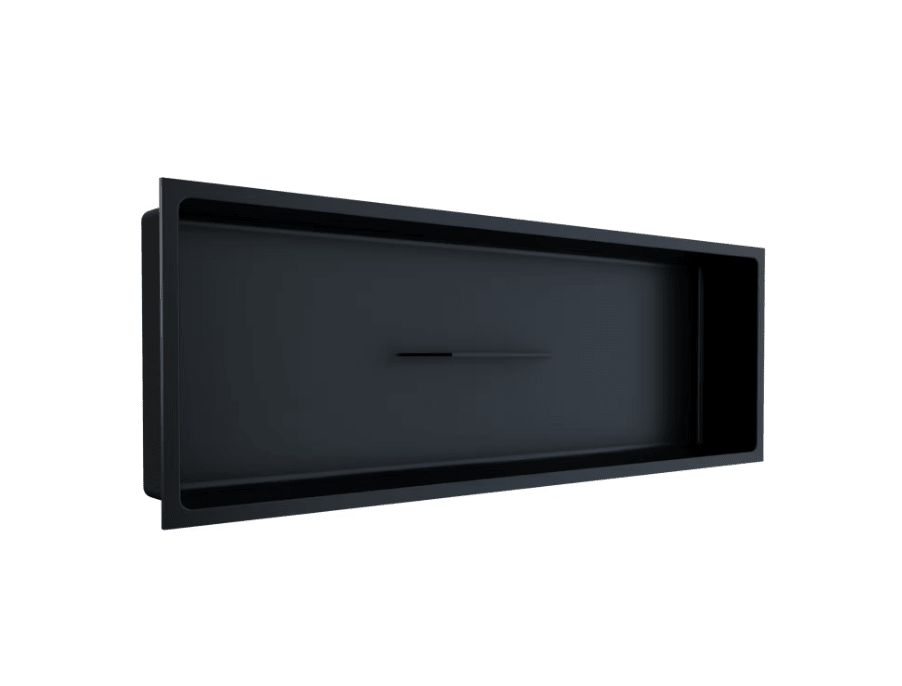 Fusion - 12" x 36" - Niche de douche avec tablette centrale acier inoxydable Noir ||PRO1236THB - Ceramed