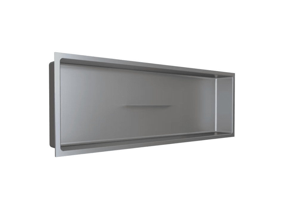 Fusion - 12" x 36" - Niche de douche avec tablette centrale acier inoxydable ||PRO1236TH - Ceramed