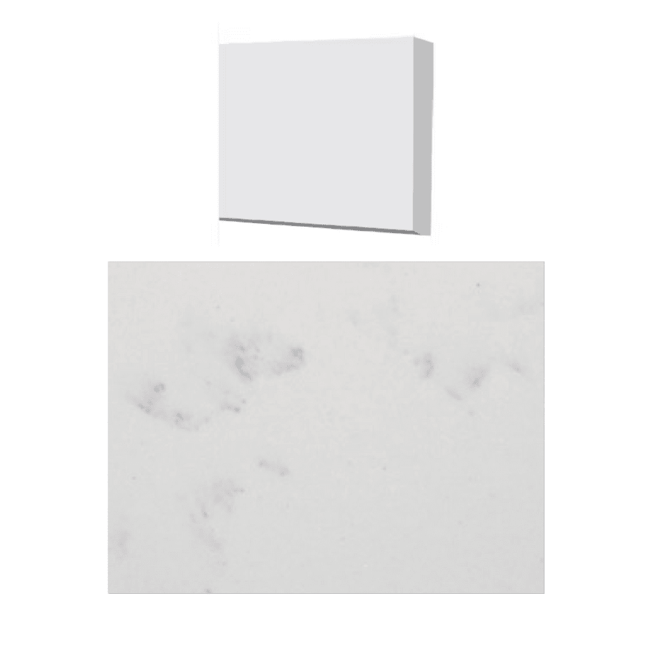 Fusion - Arctic White 3" x 48" - 12 mm - Seuil de douche en quartz poli ||QTHWHT48-03 - Ceramed