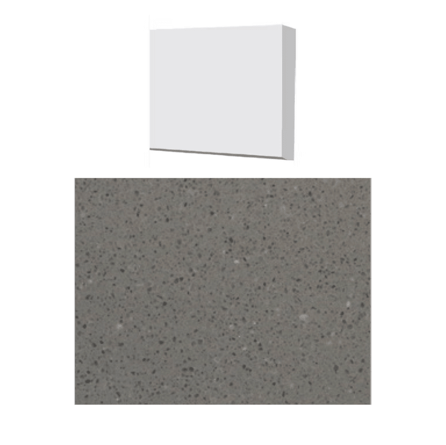 Fusion - Atlantic Grey 1-1/2" x 36" - 12 mm - Seuil de douche en pierre artificielle polie ||THDGR36-15 - Ceramed