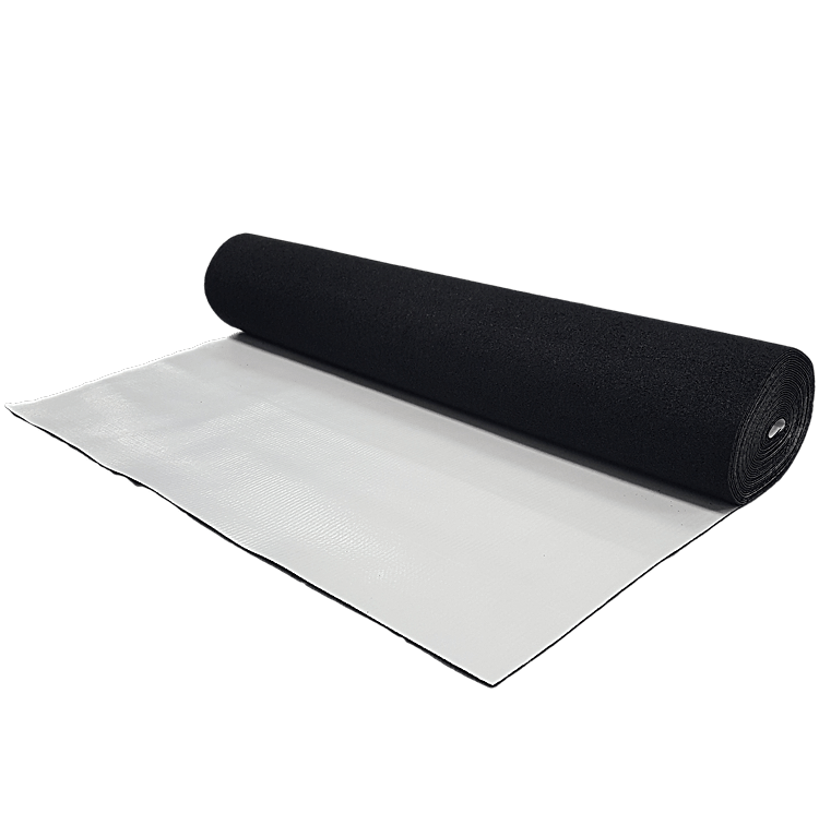 Fusion - Coussin de tapis Fusion Black en caoutchouc 54" x 25' - 6 mm (12.5 vg²)