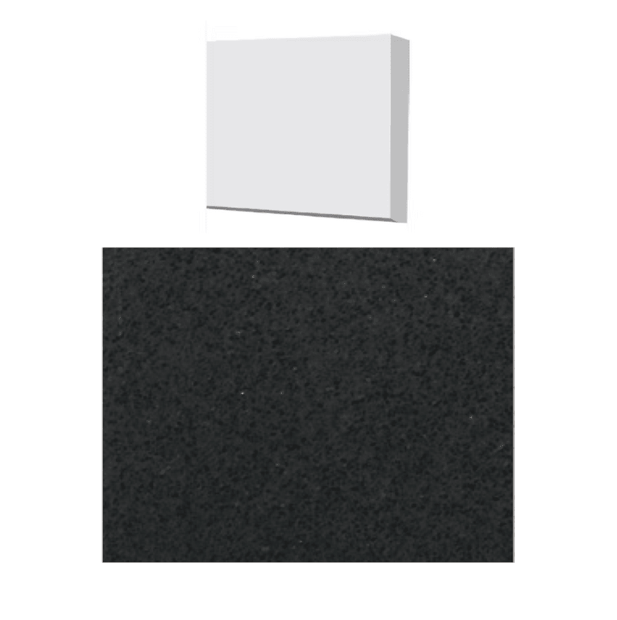 Fusion - Midnigth Black 5" x 48" - 12 mm - Seuil de douche en quartz poli ||QTHBLK48-05 - Ceramed