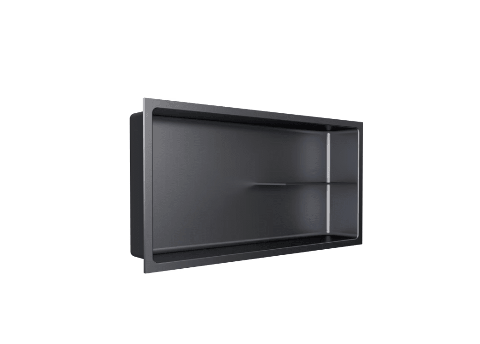 Fusion - Nano 12" x 24" - Niche de douche avec demi tablette acier inoxydable ||PRO1224THGS - Ceramed
