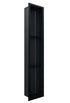 Fusion - Niche de douche avec deux tablettes acier inoxydable 8" x 36" Noir