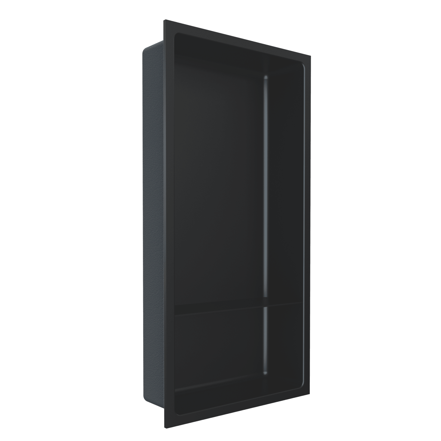 Fusion - Niche de douche avec tablette acier inoxydable noir 12" x 24"
