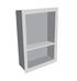 Fusion - Niche de douche avec tablette en quartz Midnight Black 16" x 24"