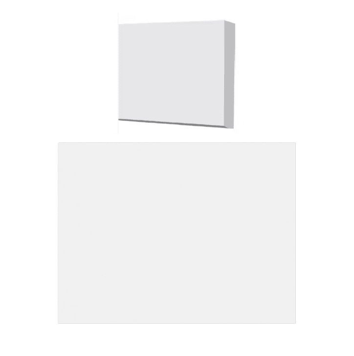 Fusion - Super White 4" x 48" - 12 mm - Seuil de douche en pierre artificielle polie ||THSW48-04 - Ceramed