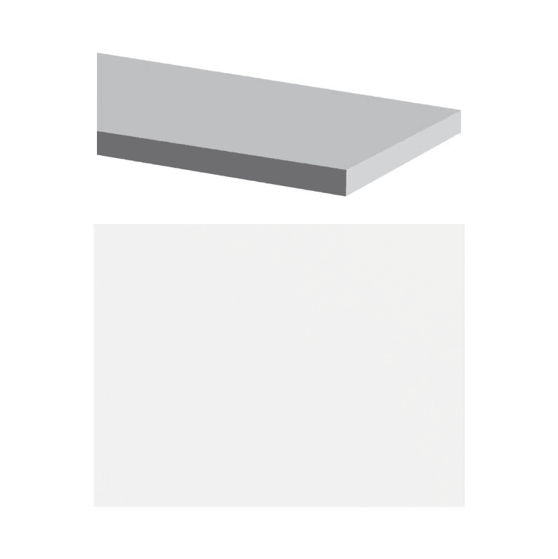 Fusion - Super White 6" x 94" - 15.9 mm - Cadre de douche en pierre artificielle polie ||SJSW-94 - Ceramed