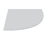 Fusion - Tablette de douche de coin arrondie en pierre artificielle polie Atlantic Grey 9" x 9" - 15 mm