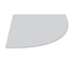 Fusion - Tablette de douche de coin arrondie en pierre artificielle polie Carrara 9" x 9" - 15 mm