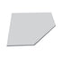 Fusion - Tablette de douche de coin en forme de diamant en Quartz Polished Arctic White 10" x 10" - 15 mm