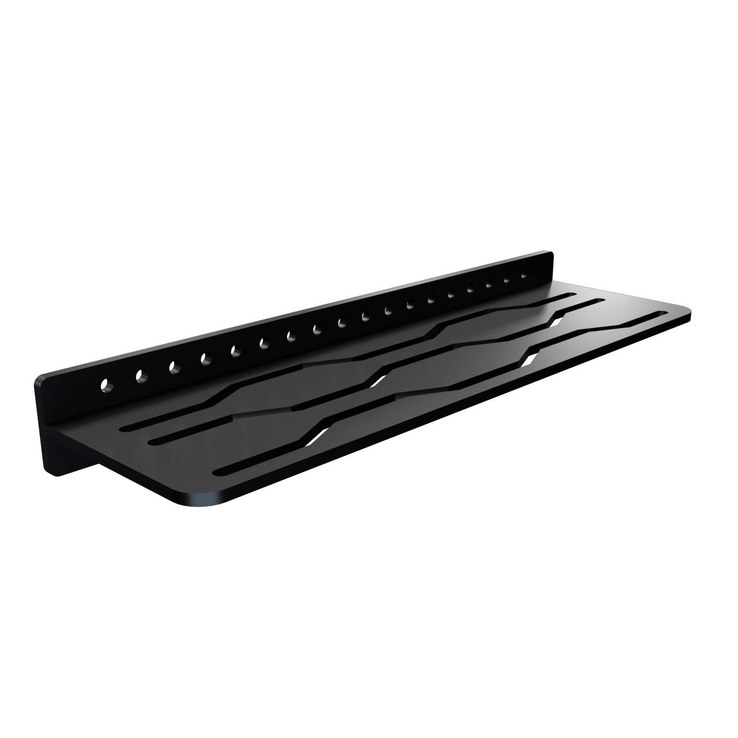 Fusion - Tablette pour douche acier inoxydable noir 16" x 4 1/2"