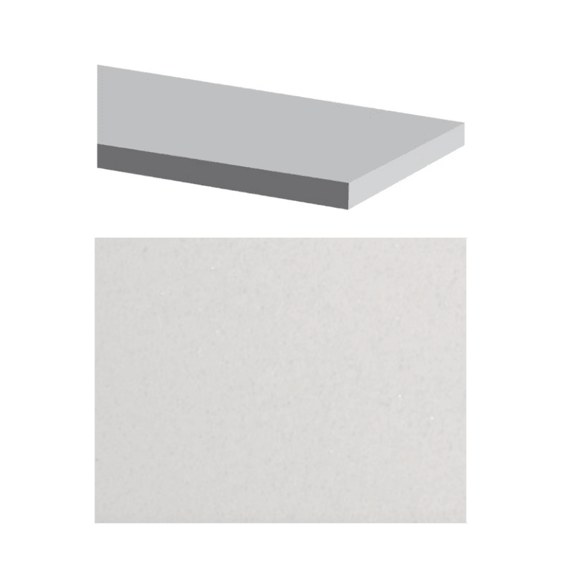 Fusion - Thassos White 6" x 76" - 15.9 mm - Cadre de douche en pierre artificielle polie ||SJWHT-76 - Ceramed
