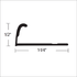 Futura Transitions - Aggripeur de tapis sans dent CM 201 en Aluminium noir martelé 1/2" (12.7 mm) x 1-1/4" x 12'