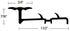 Futura Transitions - Agrippeur de tapis avec dents Palisade Joiner With Pins 3/4"  Nickel
