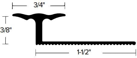 Futura Transitions - Agrippeur de tapis sans dent Palissade Pinless Joiner 3/4  Nickel