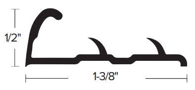 Futura Transitions - Bande de transition 1/2" avec fini Nickel - 12'
