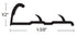 Futura Transitions - Bande de transition 1/2" avec fini Nickel - 12'