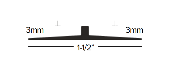 Futura Transitions - Jonction pour vinyle sans rebord LVT 133 en aluminium fini d'usine - 1/8" (3 mm) x 1-1/2" x 12'