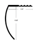 Futura Transitions - Nez de marche pour tapis CM 615 en aluminium martelé - 1-5/8" (41.4 mm) x 1-1/4" x 12'