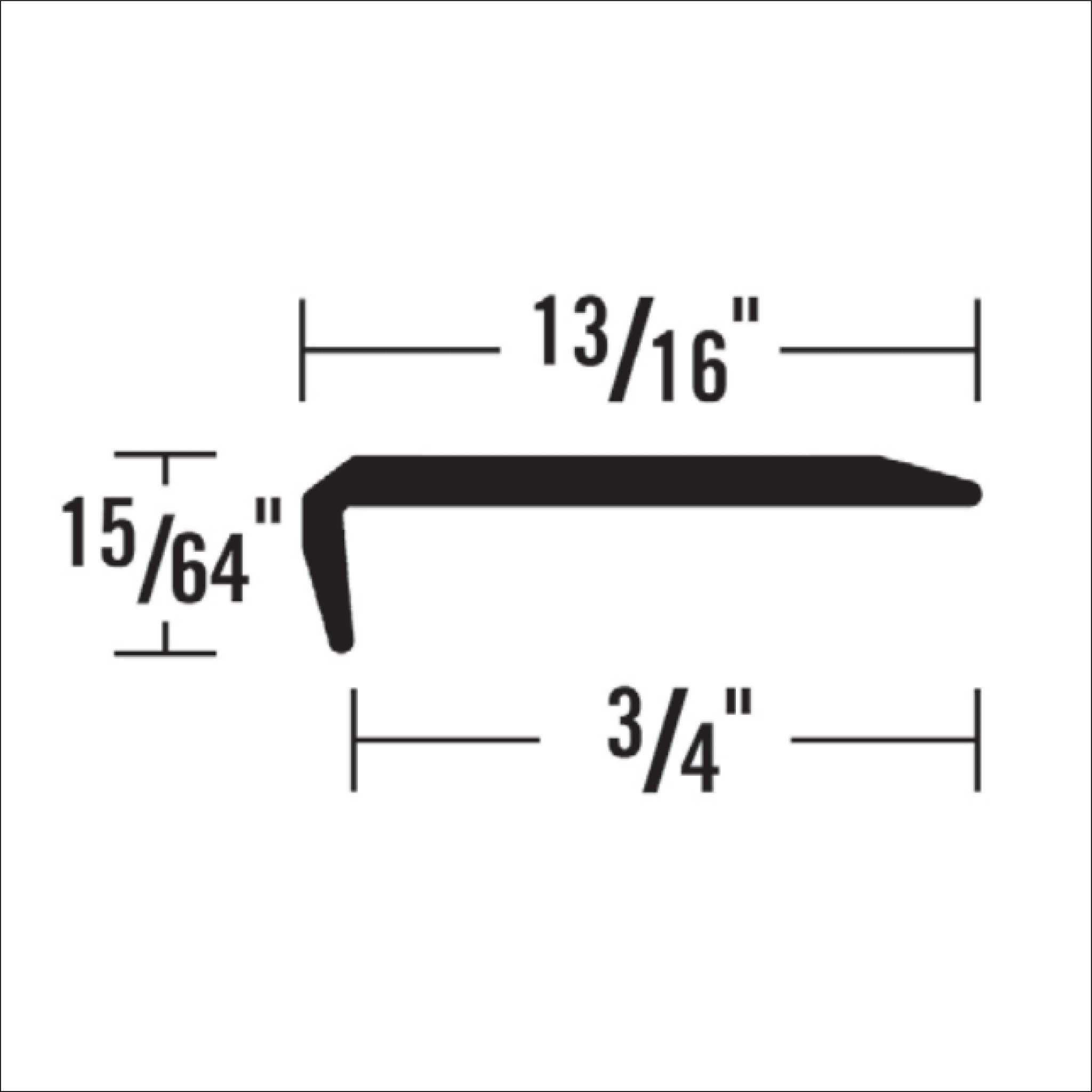 Futura Transitions - Profilé de bordure TM21 aluminium anodisé poli - (19 mm) 3/4" x 12'