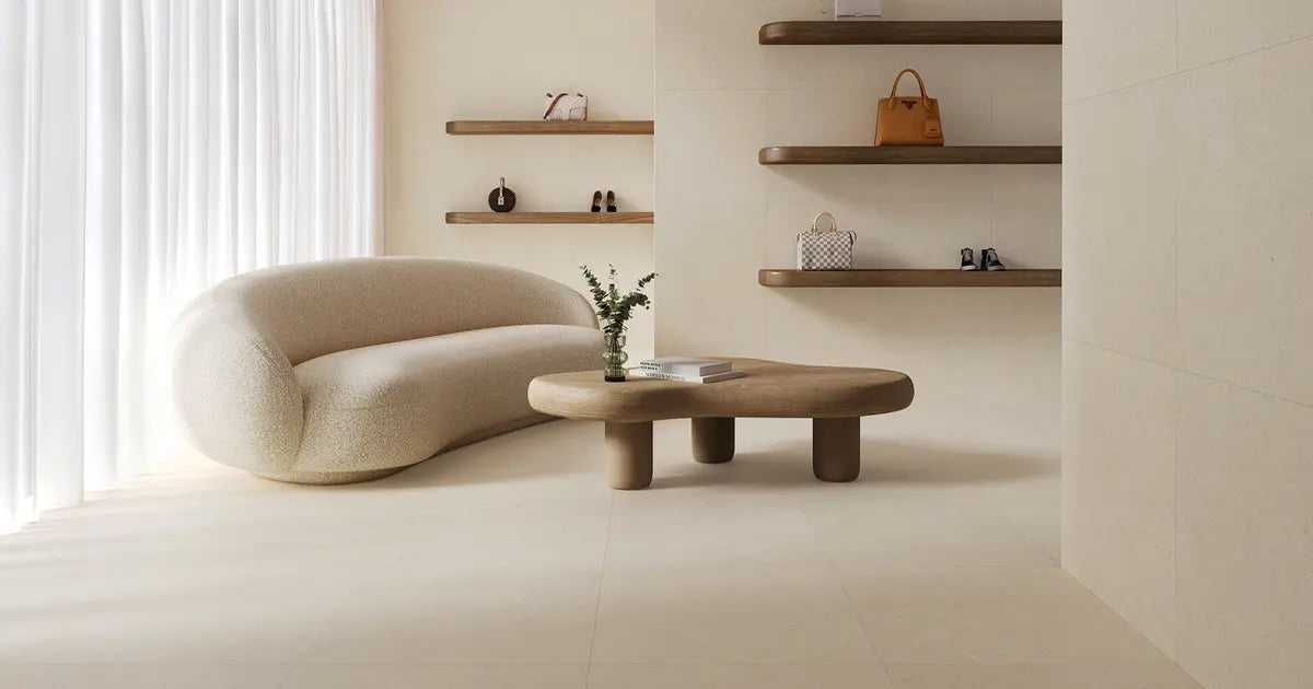 Centura - HELIOSTONE - Ceramic Tile - LATTE 12 in x 24 in x 10 mm