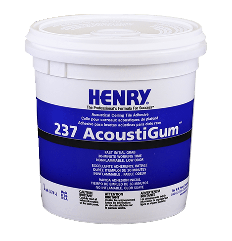 Henry - 237 AcoustiGum Adhésif acoustique pour carreaux de plafond - 3.78 L