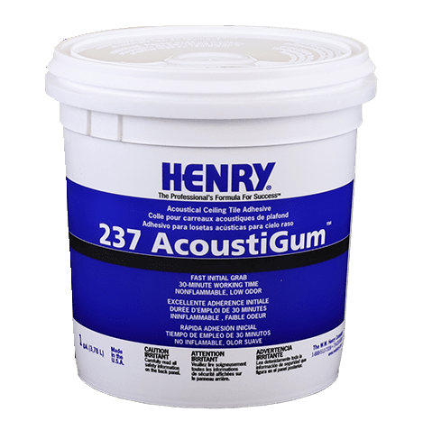 Henry - 237 AcoustiGum Adhésif acoustique pour carreaux de plafond - 3.78 L